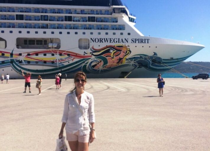 Arriving by cruise ship at Crete